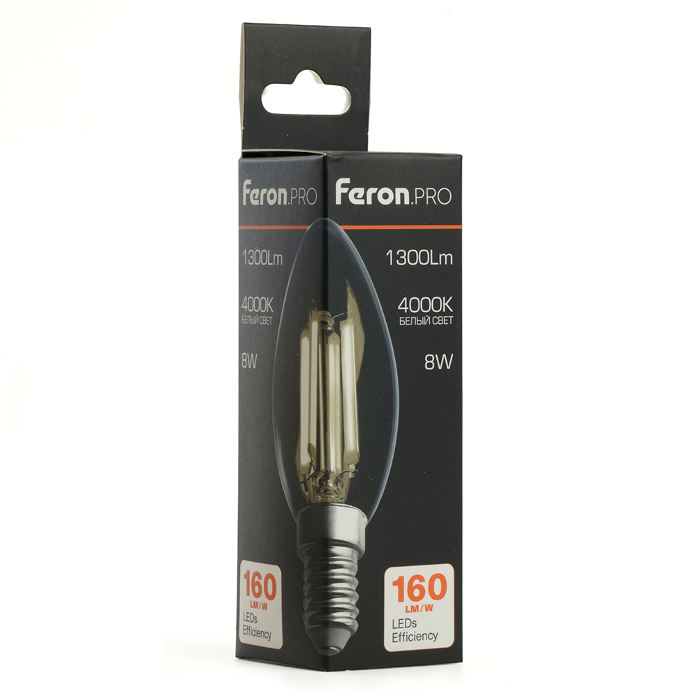 светодиодная лампа feron lb-1208 e14 8w 4000k 51248