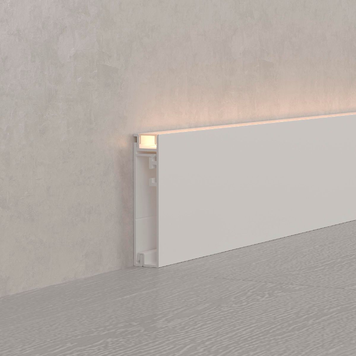 профиль arlight plintus-h55-2000 white 045445