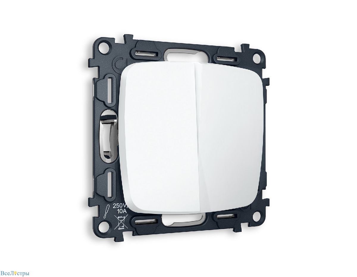 комплект механизма 2-кл проходного выключателя ambrella volt omega mo123020