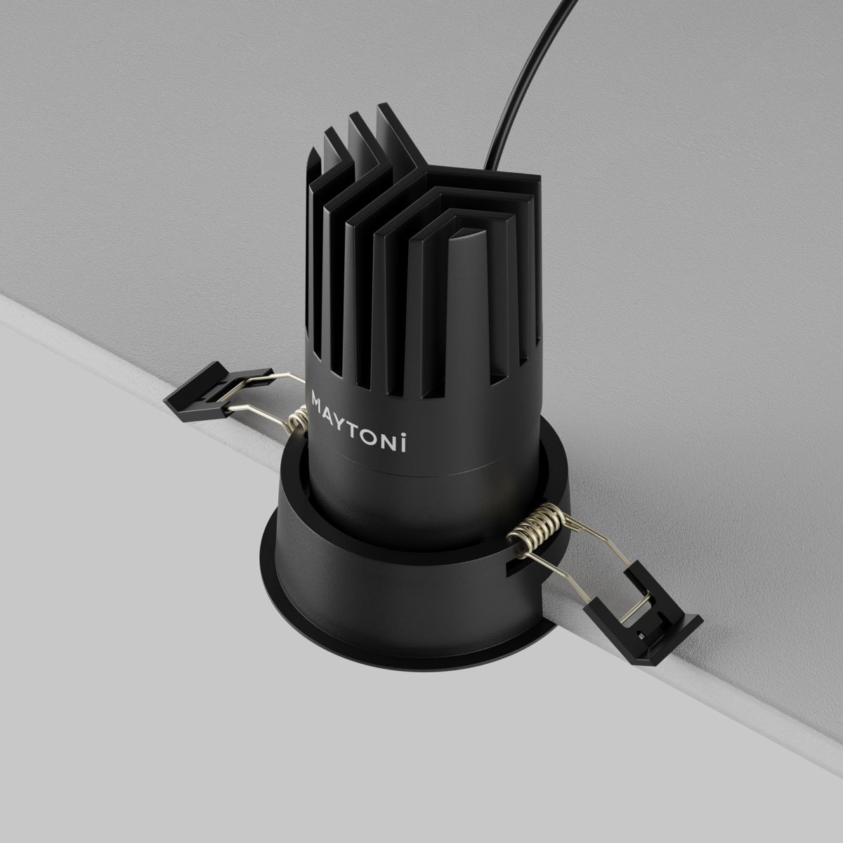 встраиваемый светильник maytoni dip dl118-15w-4k-b