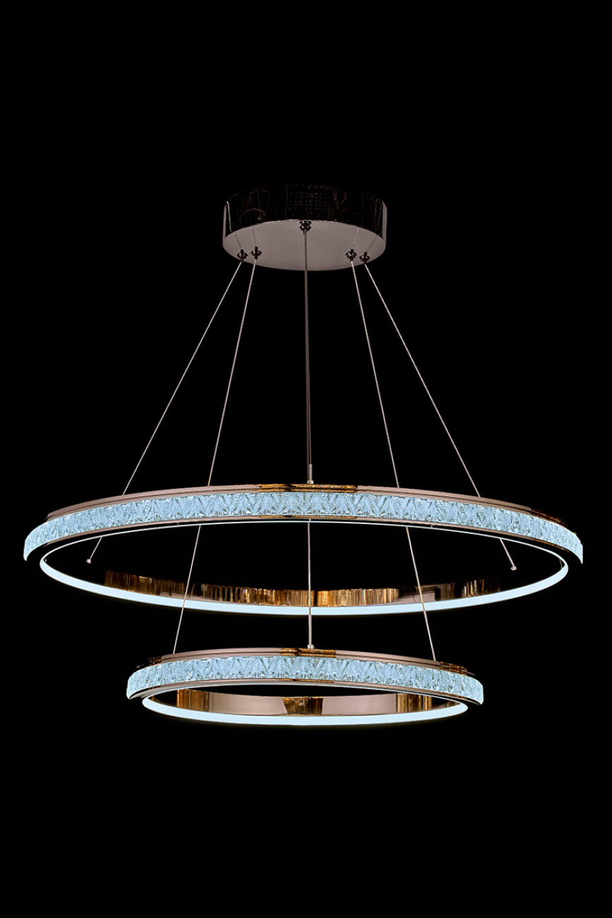 подвесная люстра aida le7707/800-2k black chrome