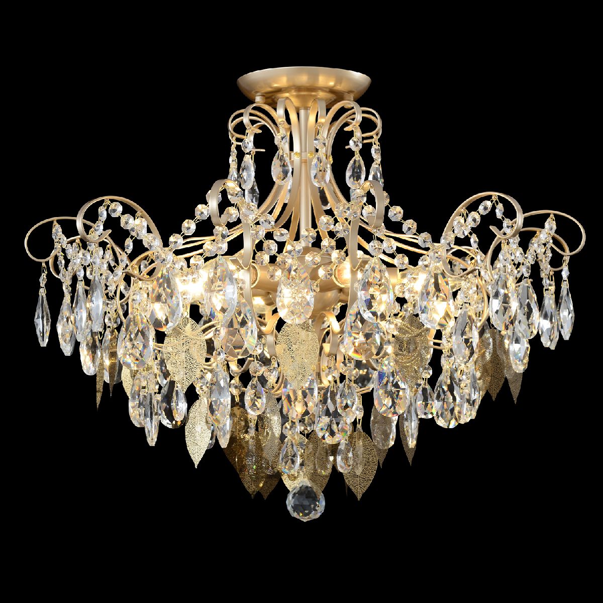 потолочная люстра crystal lux esmiralda pl6 gold