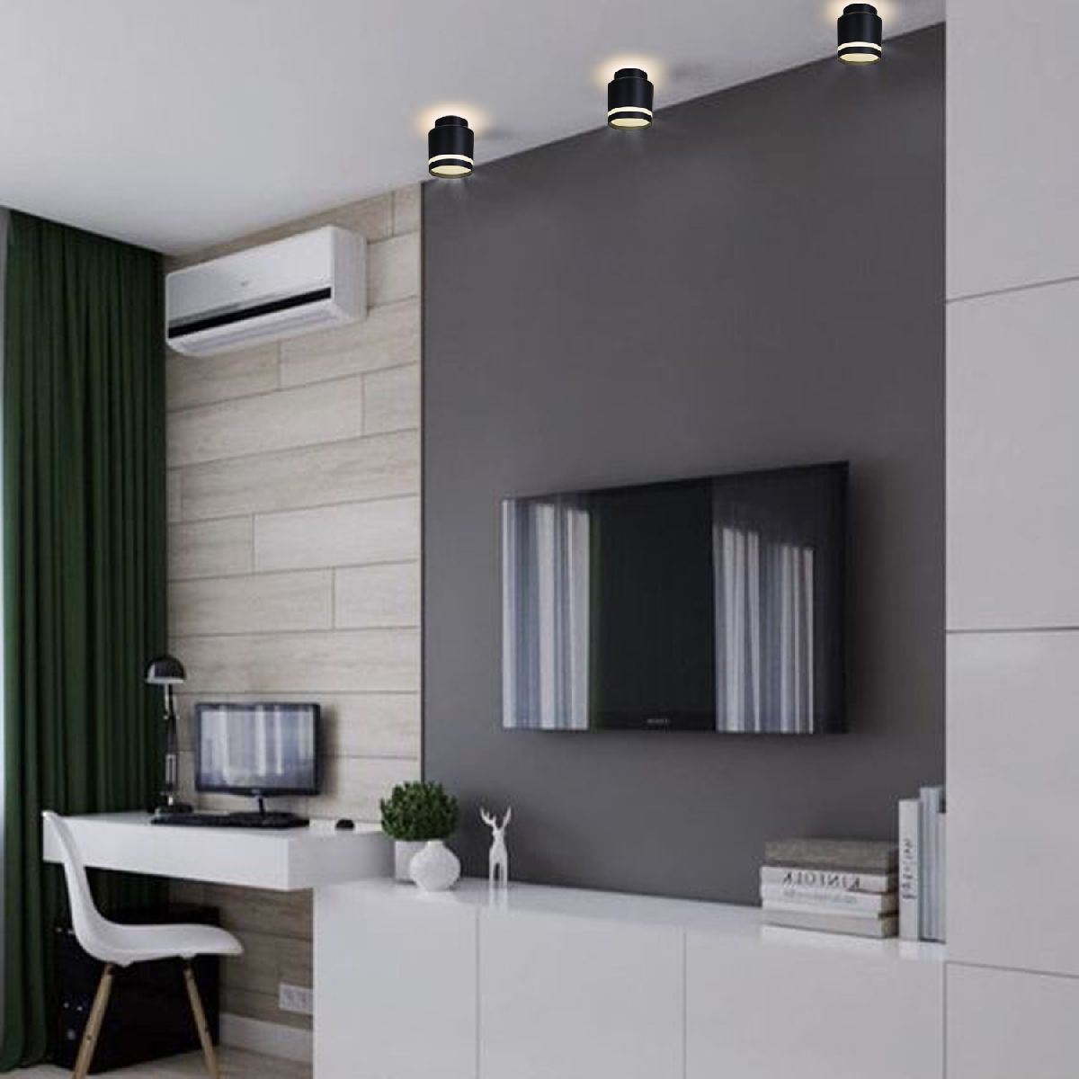 накладной светильник reluce 53001-9.5-001il gx53+led3w bk