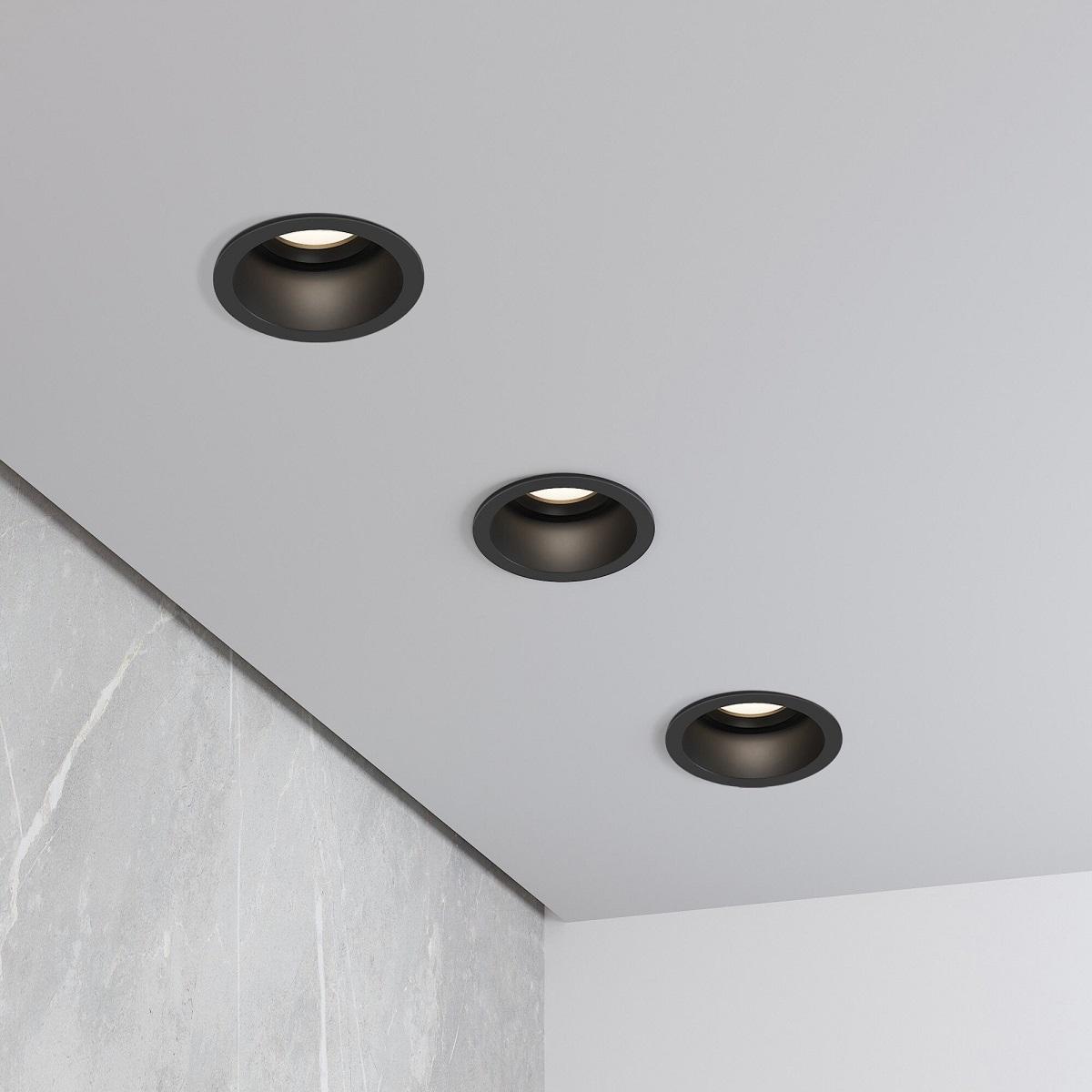 встраиваемый светильник elektrostandard hide 25008/01 gu10 черный a064263