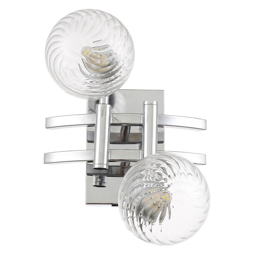 бра crystal lux luxury ap2 chrome