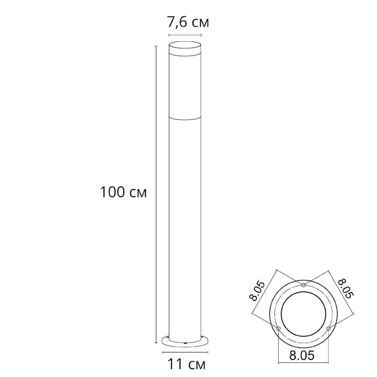 ландшафтный светильник arte lamp salire a3157pa-1bk
