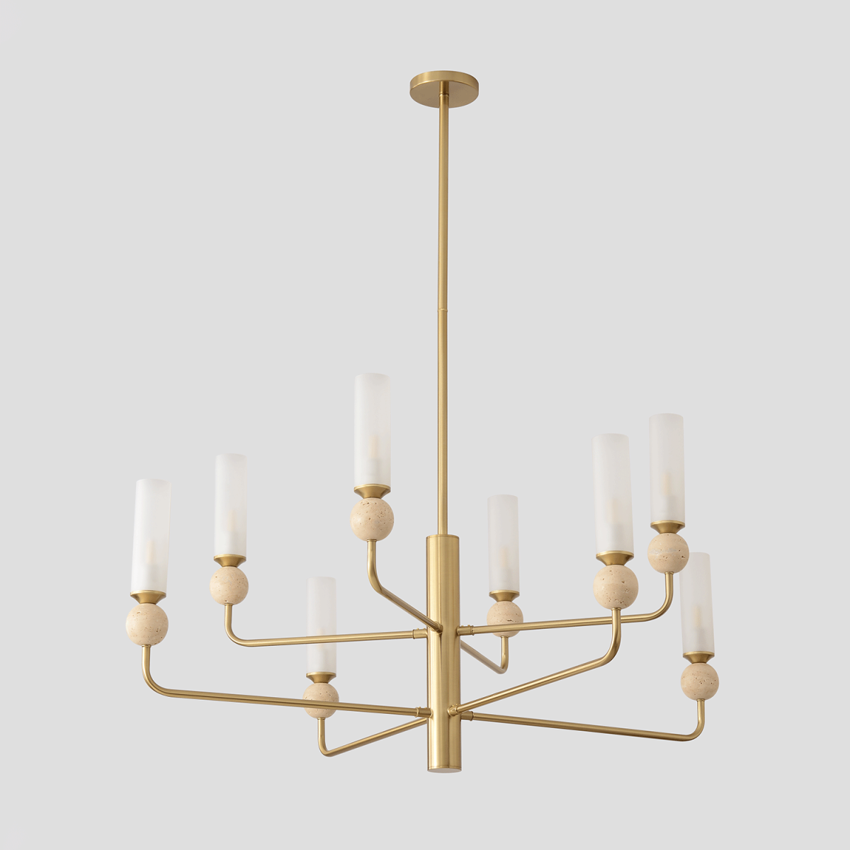 люстра на штанге crystal lux simply sp8 brass