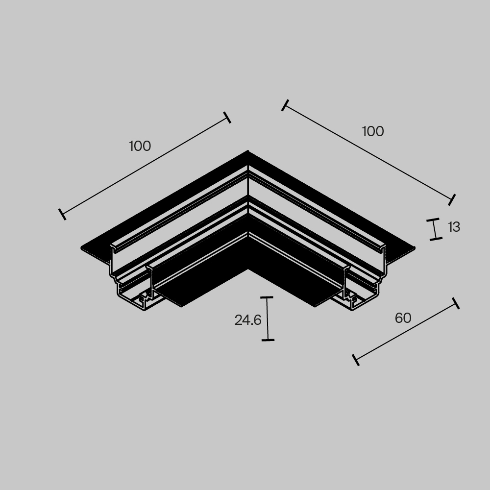 коннектор угловой для шинопровода maytoni exility tram034cl-42b