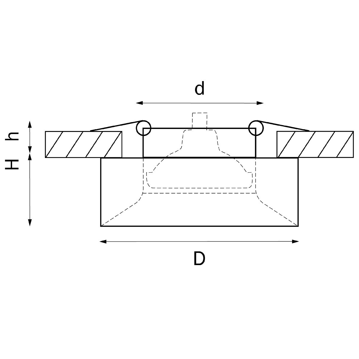 встраиваемый светильник lightstar levigo l01002723 (010027+510023)