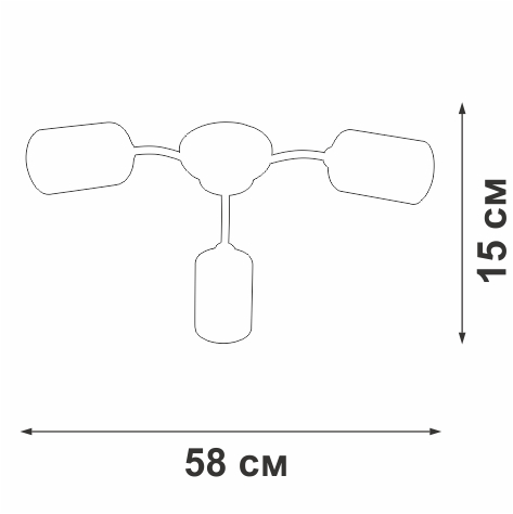 потолочная люстра vitaluce v2558-1/3pl