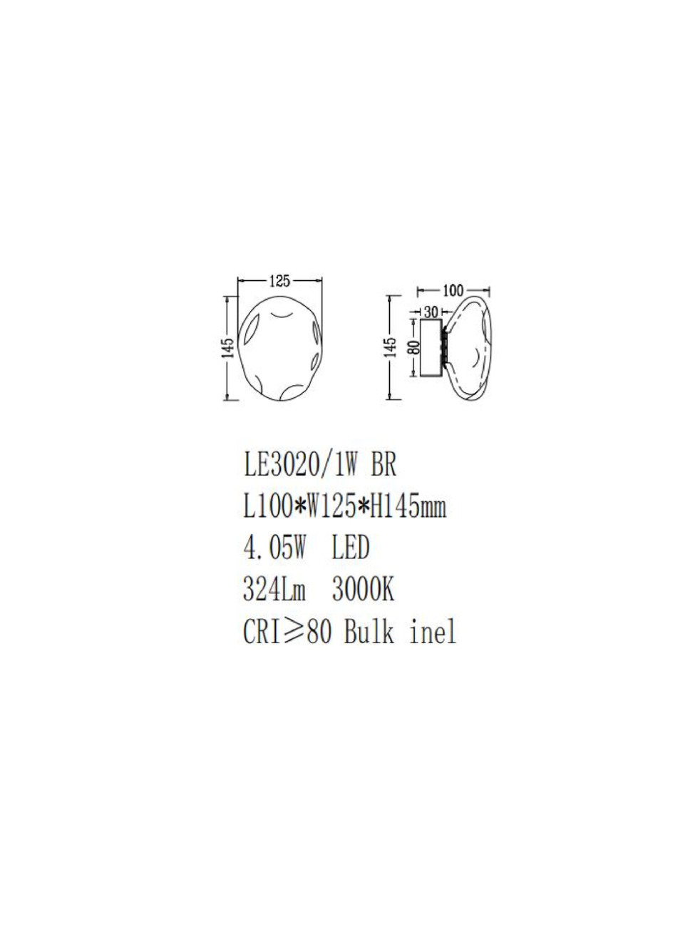 бра magic le3020/1w br