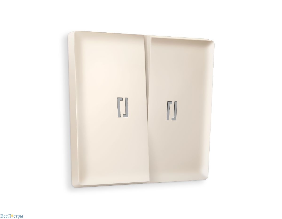 лицевая панель для выключателя двухклавишного с подсветкой ambrella volt alfa ap3240