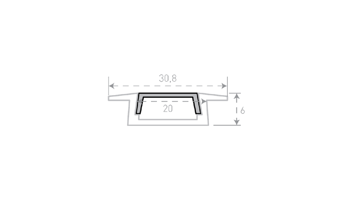 профиль алюминиевый (комплект) swg standard rc-3006 09-00900083