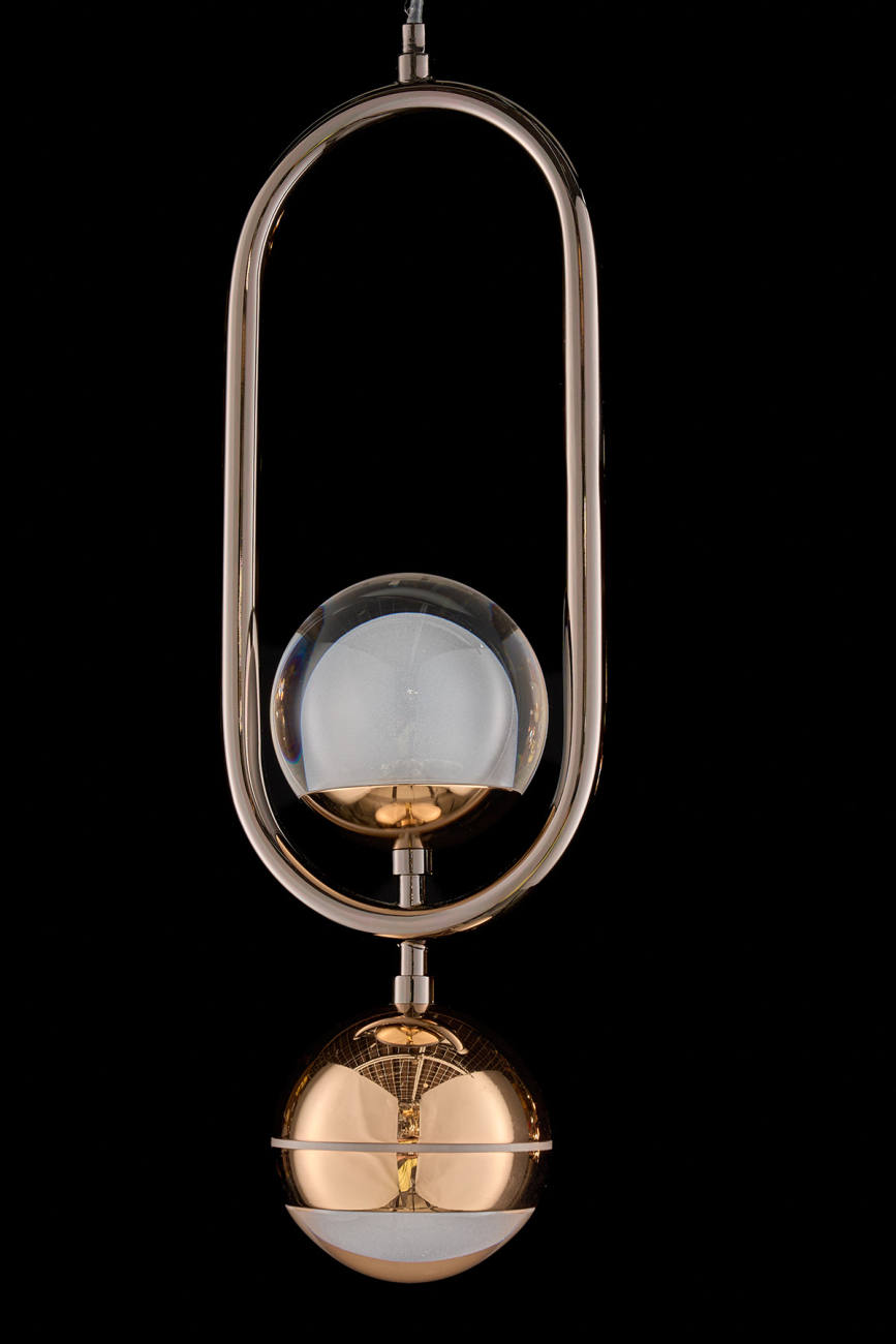 подвесной светильник lilith le7709/1s black chrome/gold