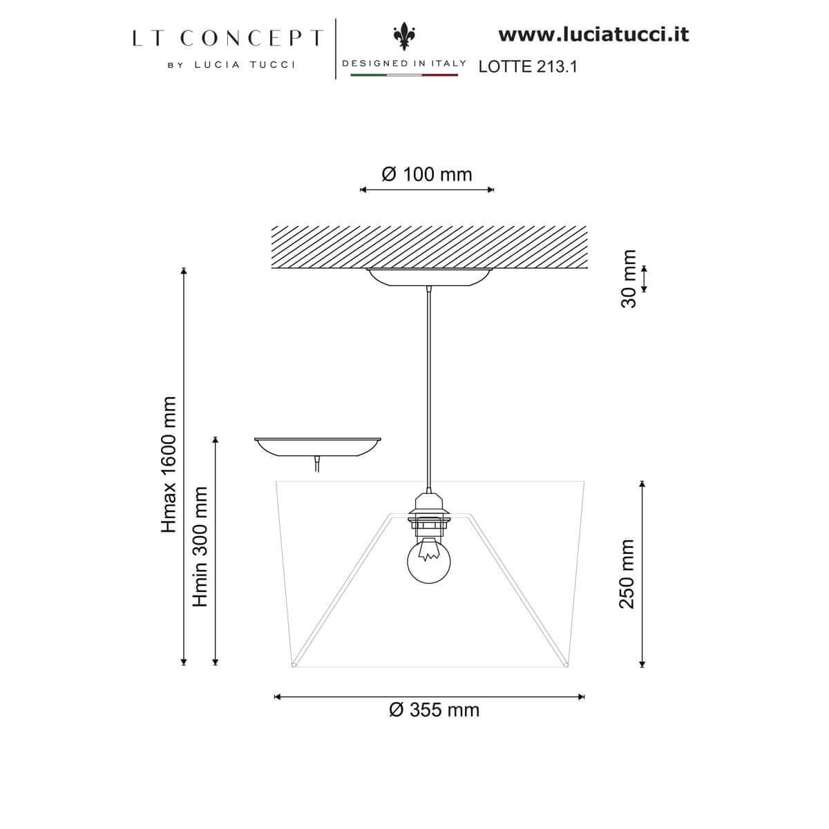 подвесной светильник lucia tucci lotte 213.1