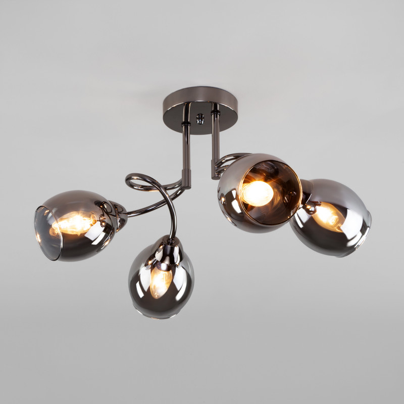 люстра на штанге eurosvet 30171/4 черный жемчуг