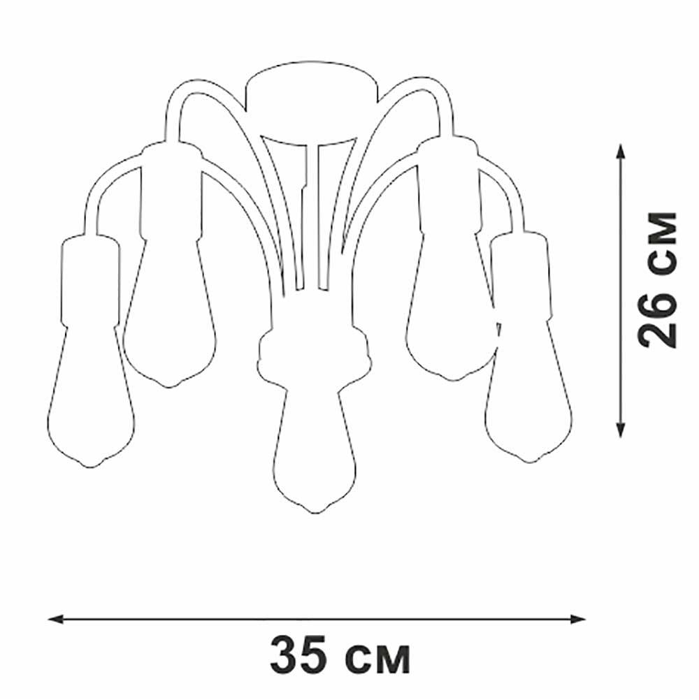 потолочная люстра vitaluce v3024-1/5pl
