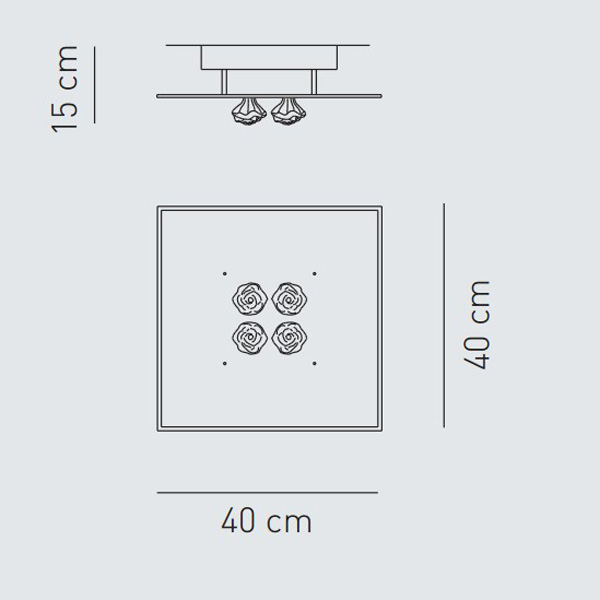 настенный/потолочный светильник pl shira m crystal axo light