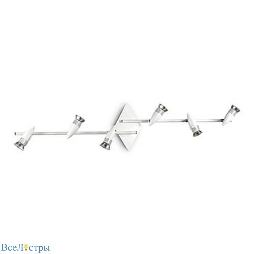 спот ideal lux alfa pl6 bianco 122748