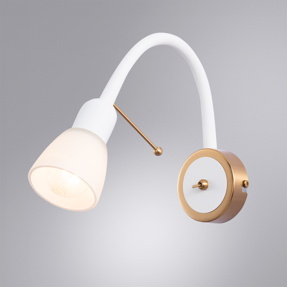 бра arte lamp lettura a7009ap-1wh