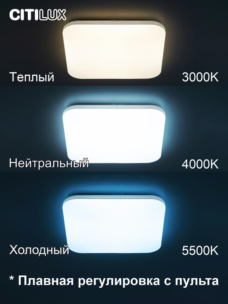 потолочная светодиодная люстра citilux симпла cl714k680g