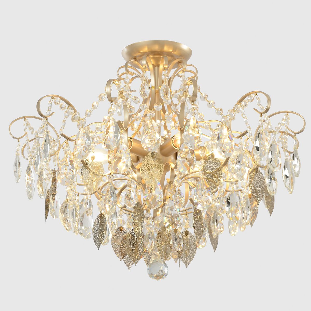 потолочная люстра crystal lux esmiralda pl6 gold