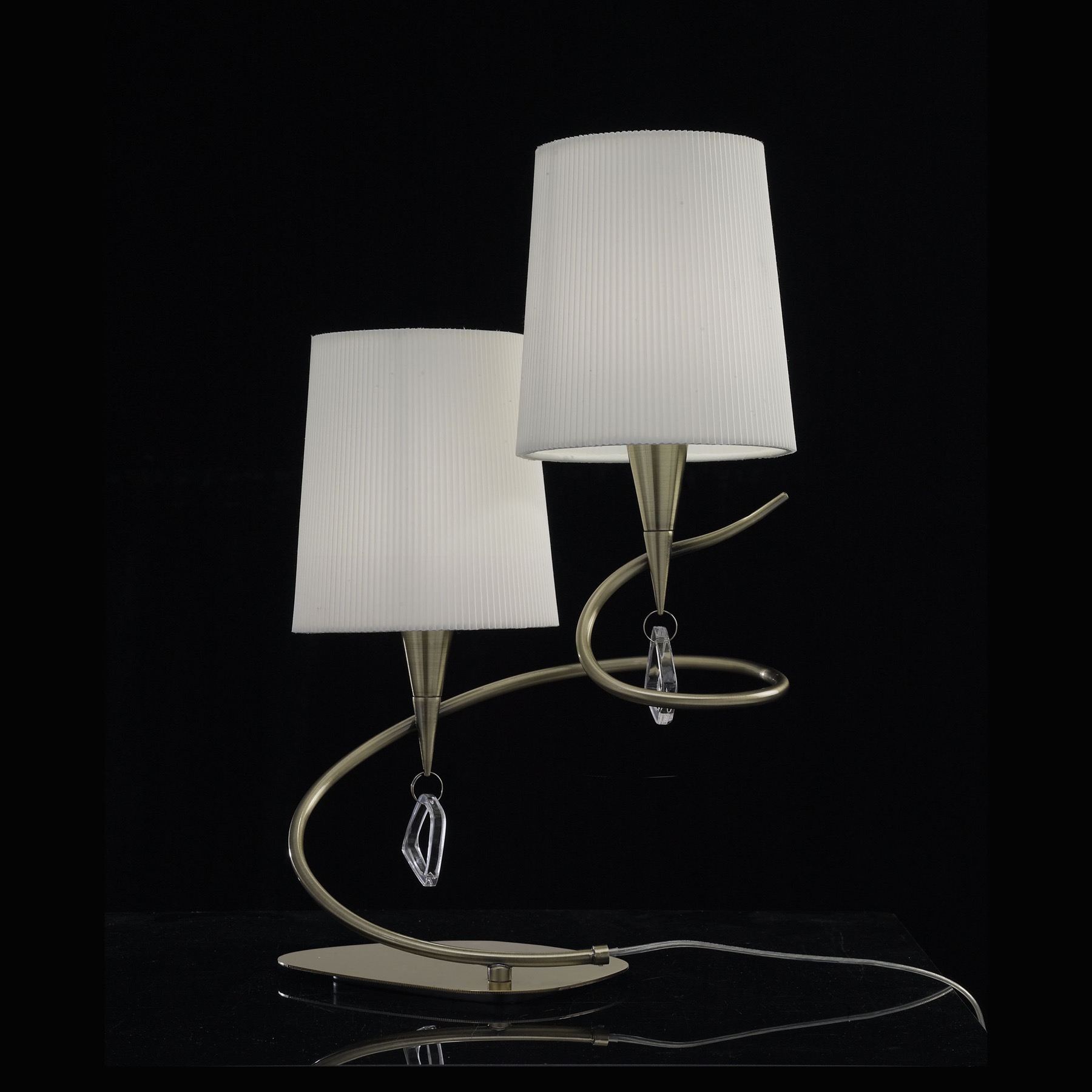 настольная лампа mantra mara antique brass 1631