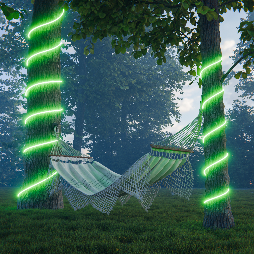 комплект светодиодного неона apeyron 220в, 6вт/м, зеленый, smd 2835, 144д/м 10м, ip65, с аксессуарами (сетевой шнур, заглушка, крепеж - 10шт) 10-118