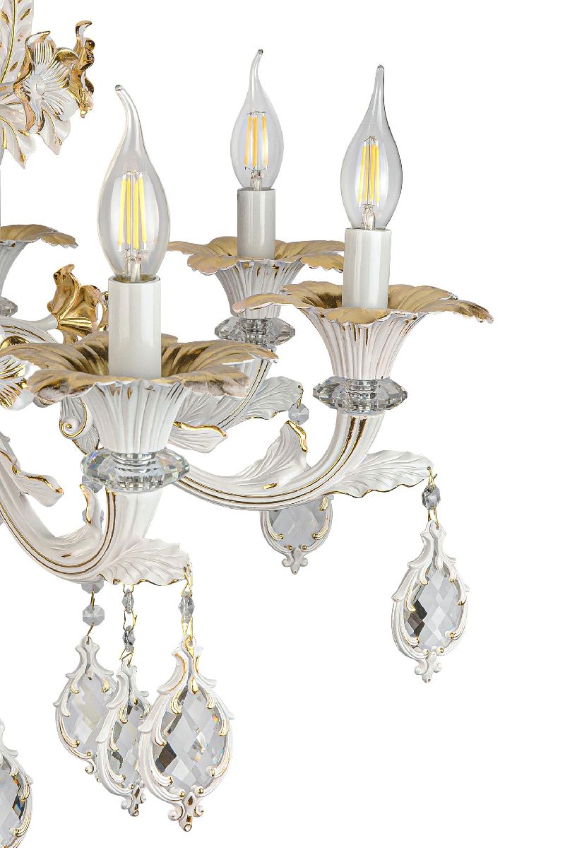 подвесная люстра am group cleopatra sp8 wh+gl