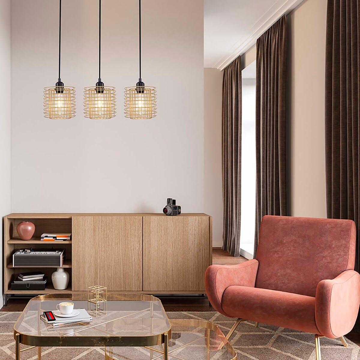 подвесной светильник escada grid 10190/3s gold