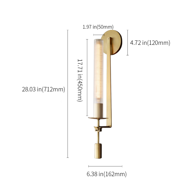 бра delight collection mt8615-1w antique brass