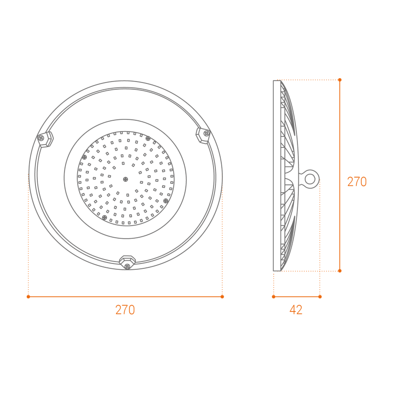 промышленный светильник wolta ufo-100w/01