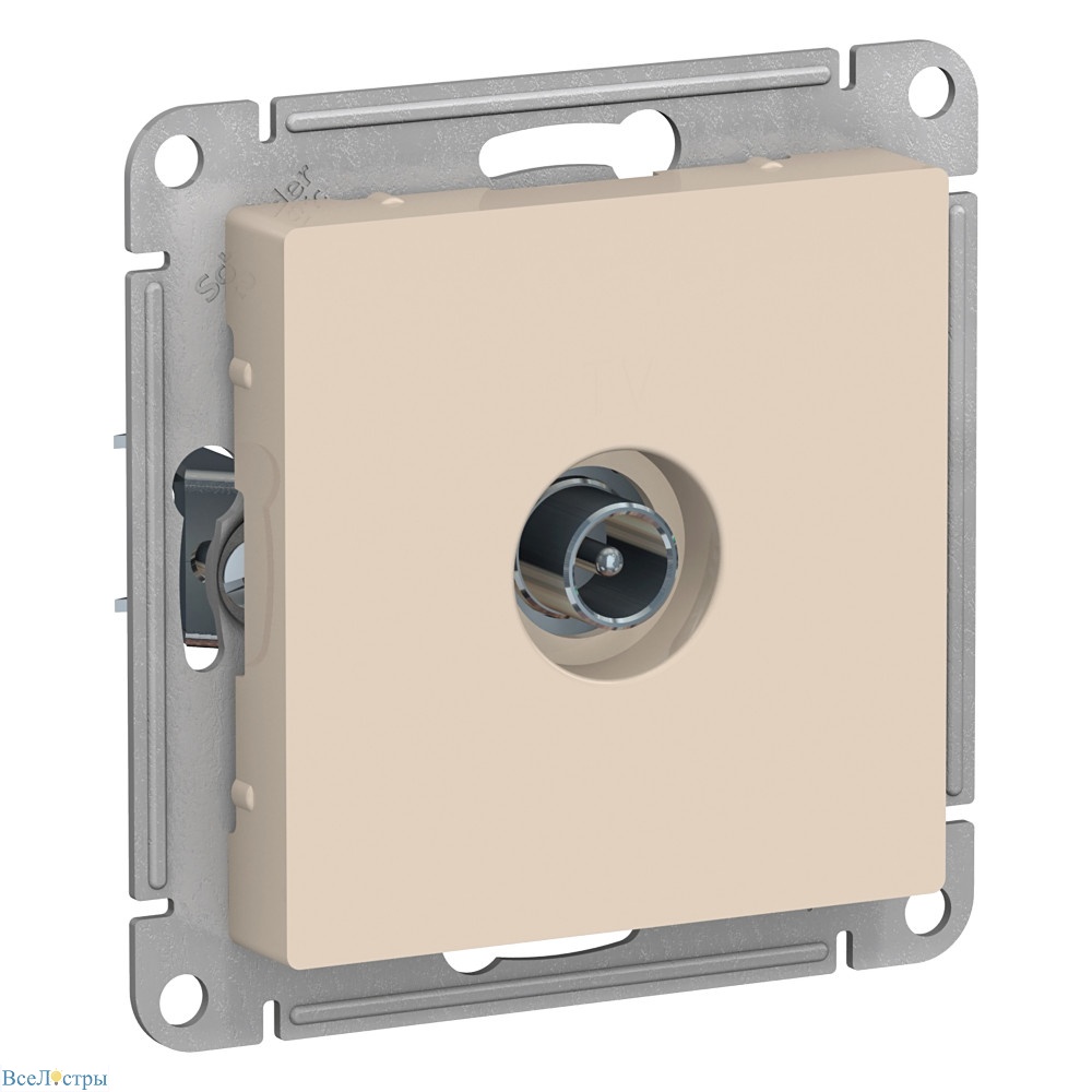 розетка tv оконечная 1db systeme electric atlasdesign беж atn000291