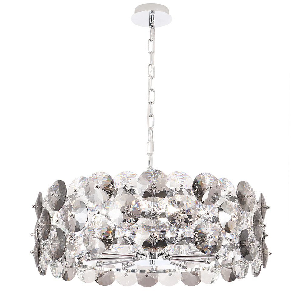 подвесная люстра crystal lux crystal sp12 chrome