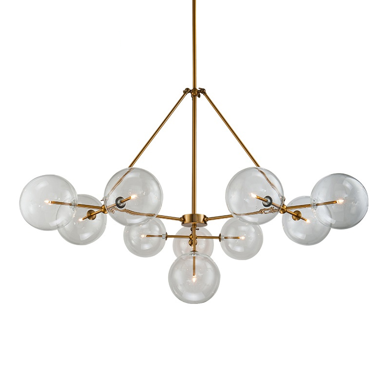 люстра на штанге delight collection globe mobile kg0965p-10b brass