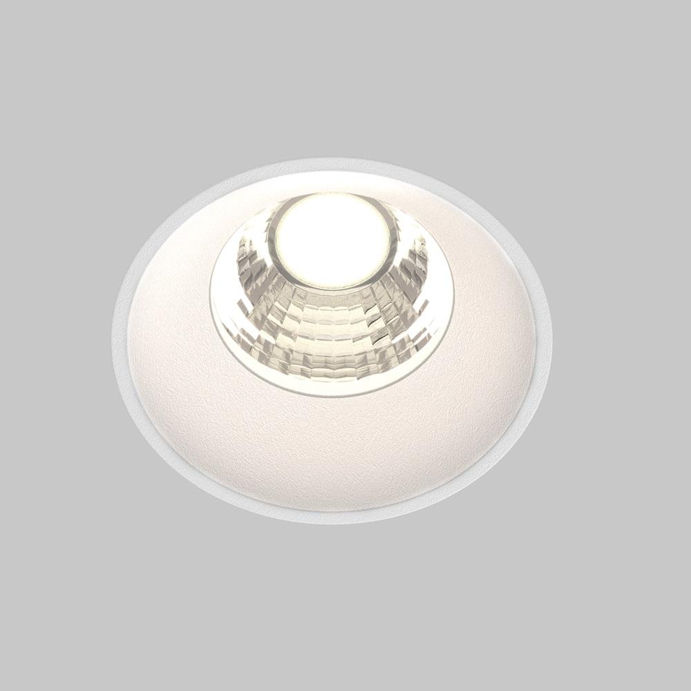 встраиваемый светодиодный светильник maytoni round dl058-7w4k-trs-w