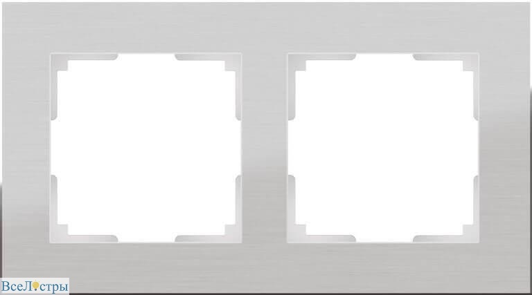 рамка werkel aluminium на 2 поста алюминий wl11-frame-02 4690389073632