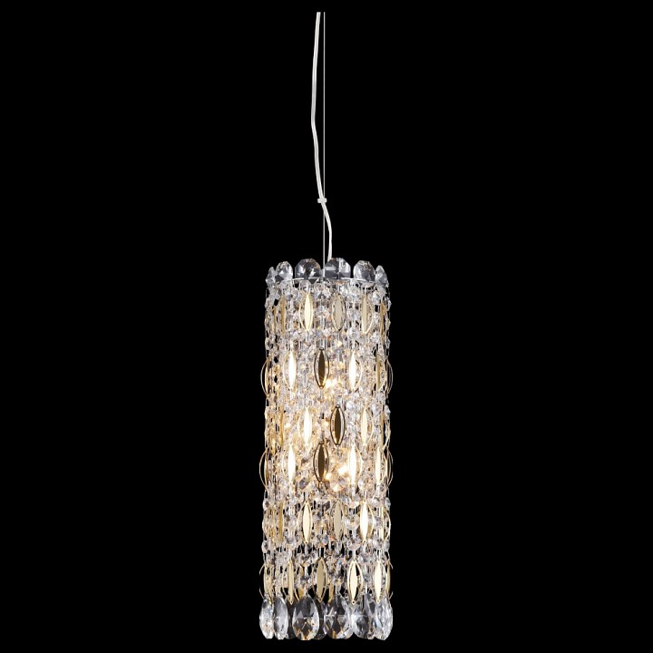 подвесной светильник crystal lux lirica lirica sp3 chrome/gold-transparent