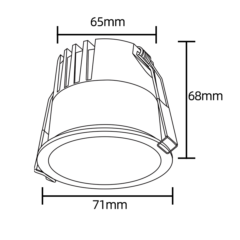 встраиваемый светильник crystal lux clt 082c1 wh 4000k
