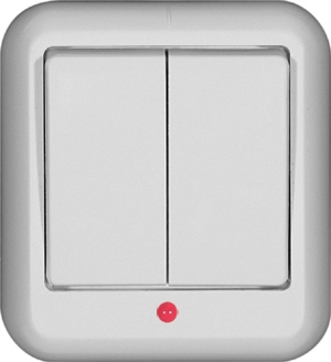 выключатель 2-клавишный с подсветкой schneider electric прима a56-007-b