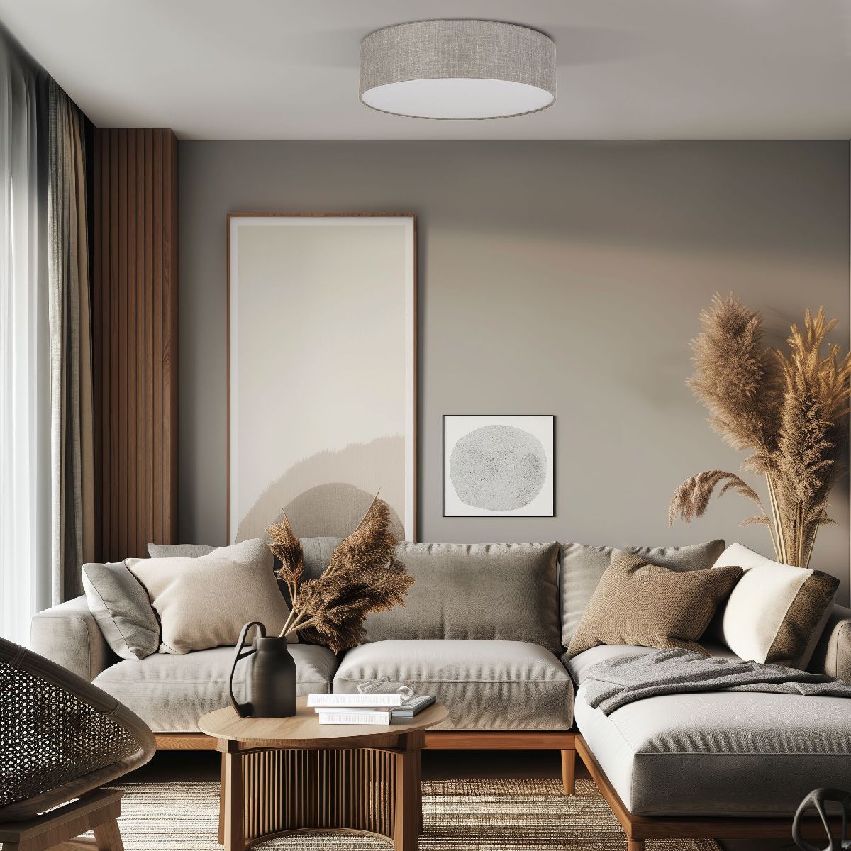 потолочная люстра tk lighting 5637 rondo linen a065052