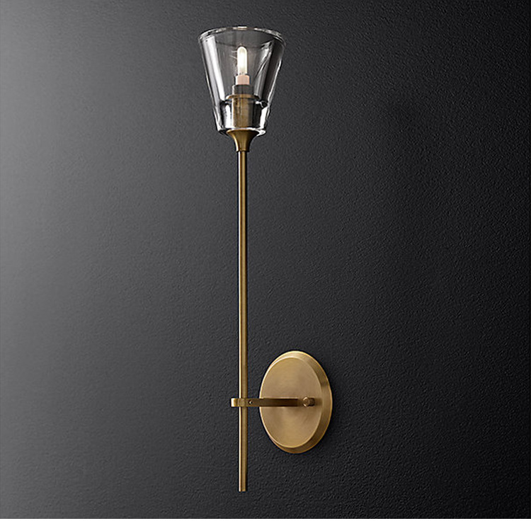 бра delight collection torche de verre 8614w/d gold
