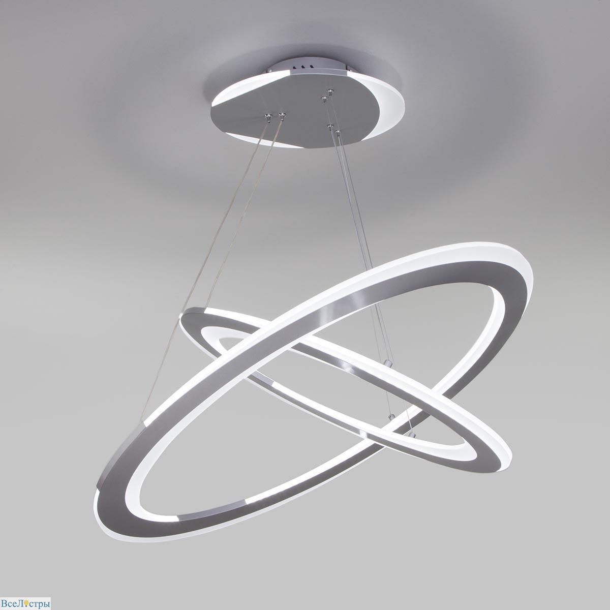подвесной светодиодный светильник eurosvet virtus 90231/2 серебро