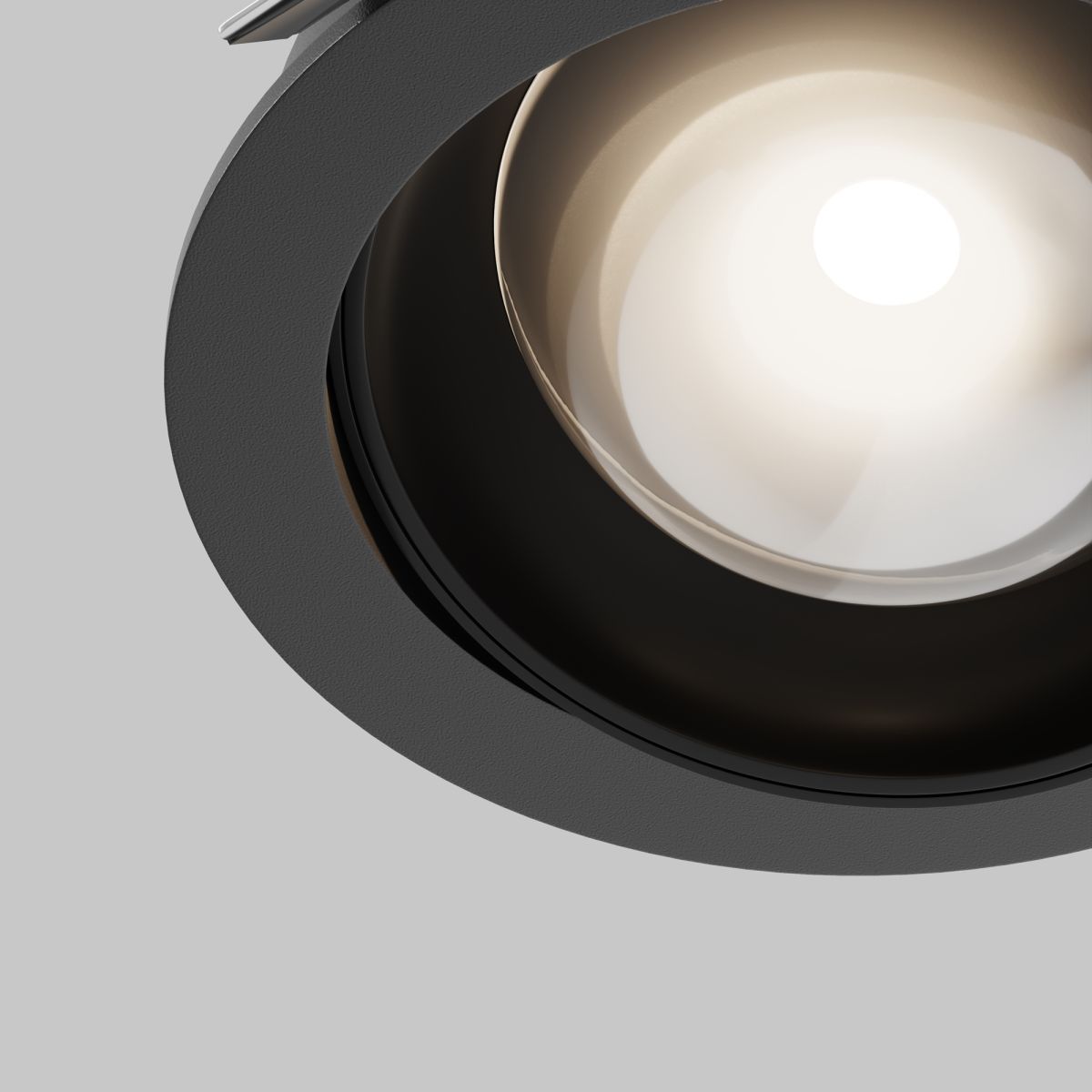 встраиваемый светильник maytoni lens dl105-12w4k-b