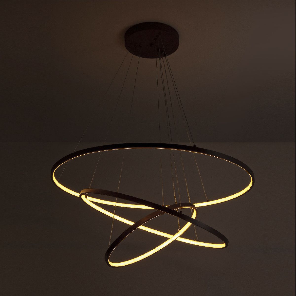 подвесная люстра led4u l5053-80-60-40 br