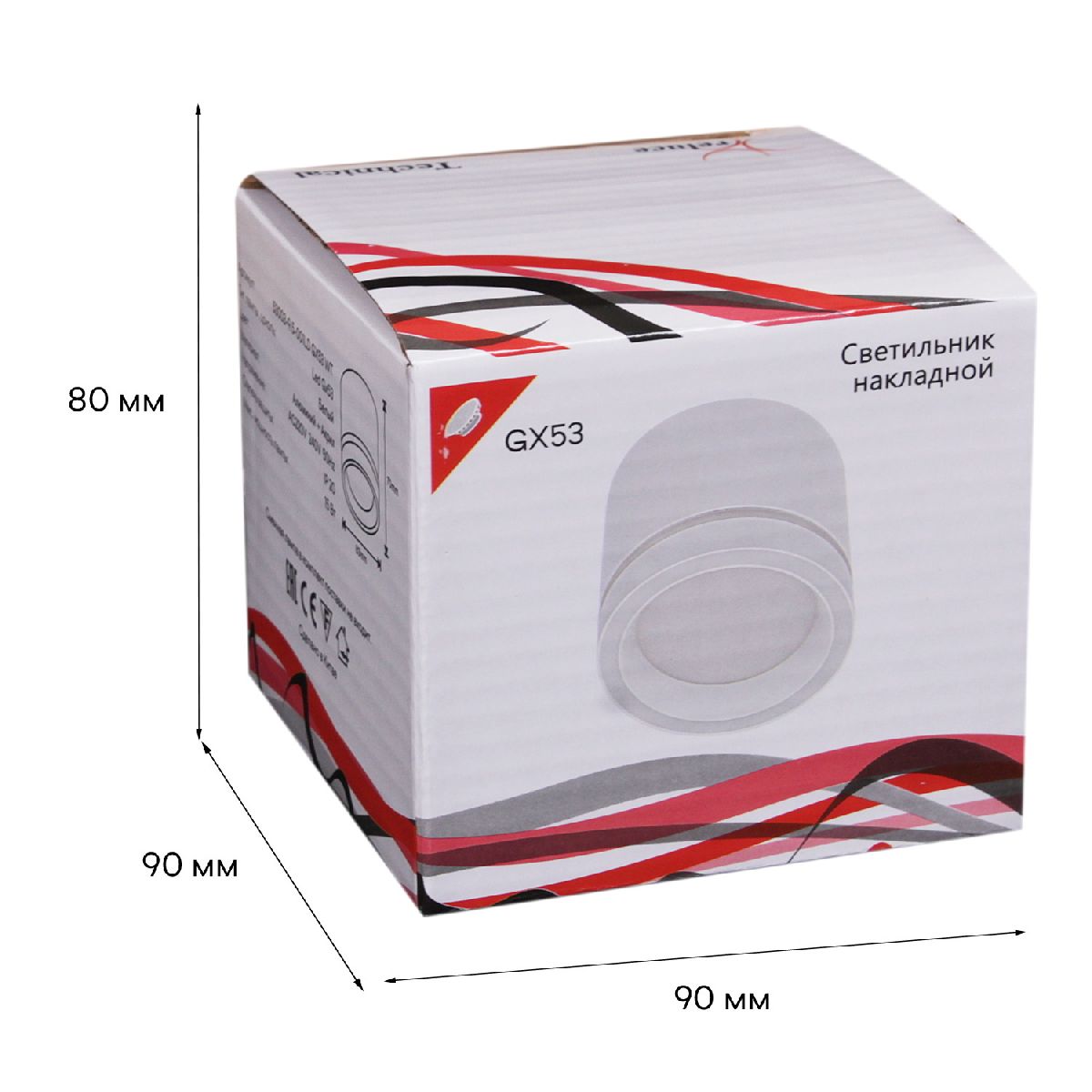 накладной светильник reluce 53003-9.5-001ld gx53 wt