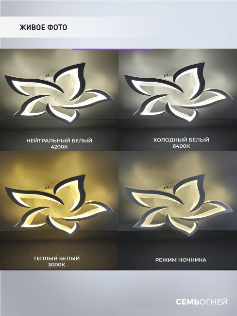 потолочная люстра seven fires lorens sf5018/5c-wt