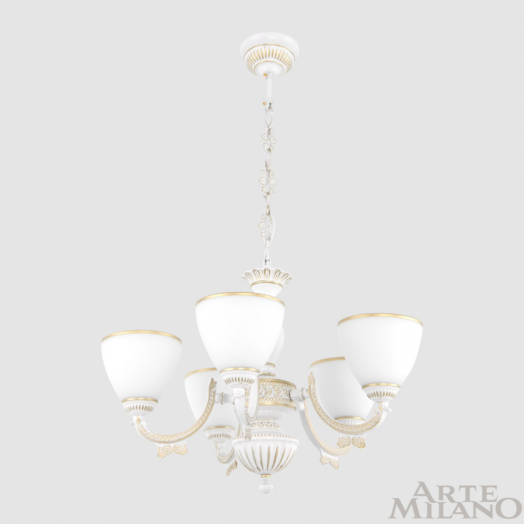 подвесная люстра arte milano 342837/5 wt+g