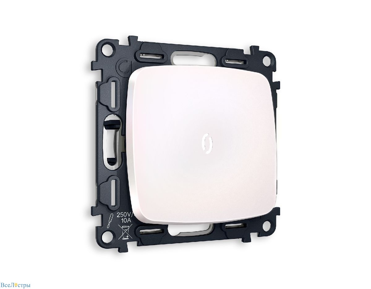комплект механизма 1-кл выключателя с подсветкой ambrella volt omega mo202015