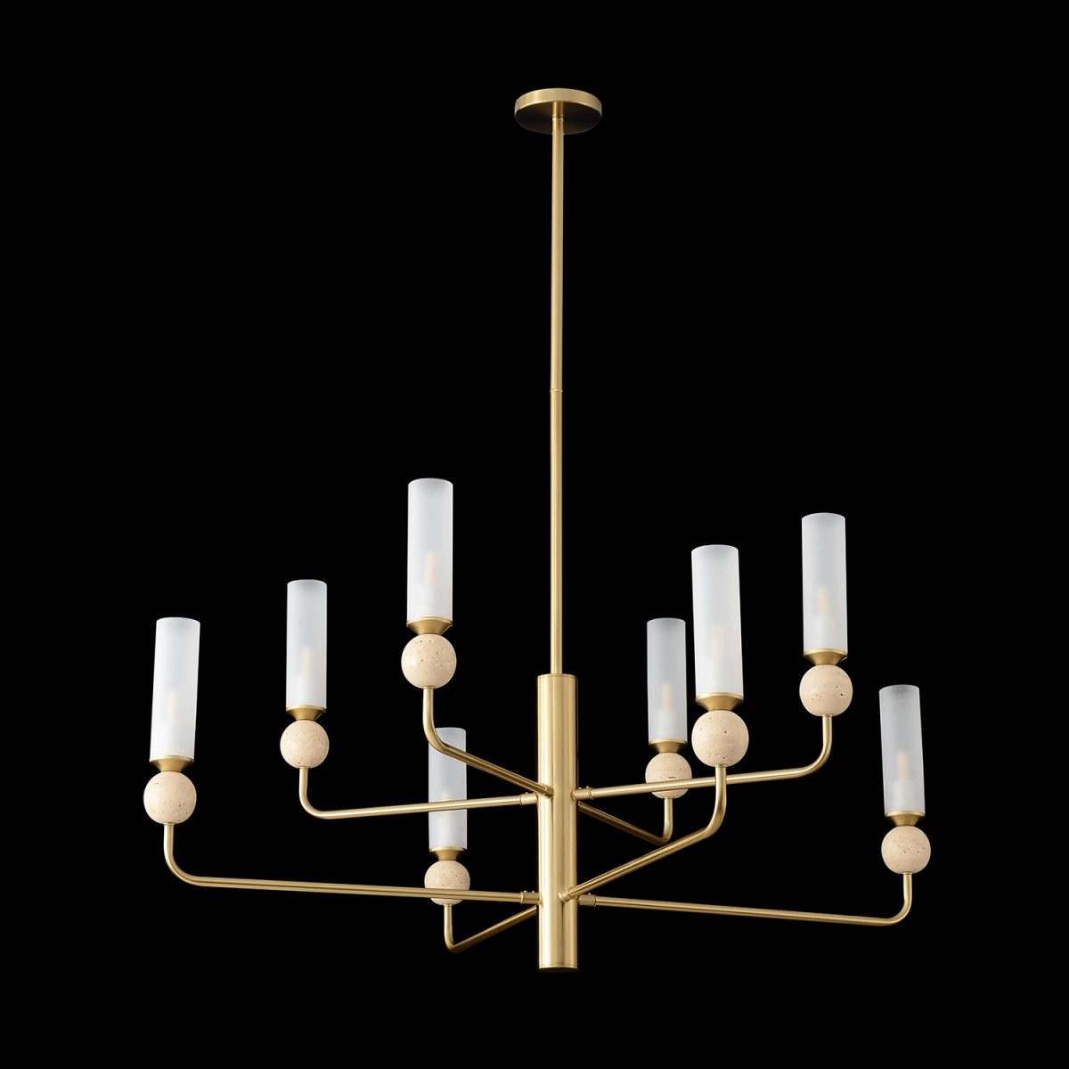 люстра на штанге crystal lux simply sp8 brass